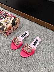 	 Okify Dolce&Gabbana Calfskin Slides Pink 35-39 - 2