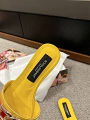 	 Okify Dolce&Gabbana Calfskin Slides Yellow 35-39 - 4