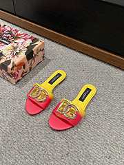 	 Okify Dolce&Gabbana Calfskin Slides Yellow 35-39 - 3