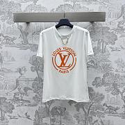 Okify Louis Vuitton Flocked LV T-Shirt Orange SML - 1