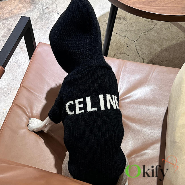 	 Okify Celine Clothes For Pet Black and Grey - 1