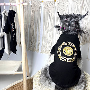 	 Okify Versace Clothes For Pet Black and White