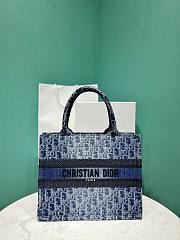 Okify Dior Small Tote Blue Denim 26*8*22cm - 1