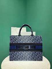 	 Okify Dior Medium Tote Blue Denim 36*16*28cm - 1