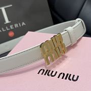 	 Okify Miu Miu White Belt 2cm - 2