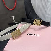 	 Okify Miu Miu White Belt 2cm - 3