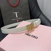 	 Okify Miu Miu White Belt 2cm - 1