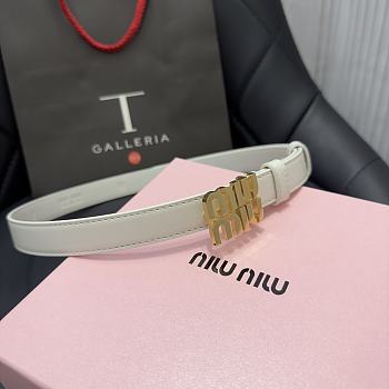 	 Okify Miu Miu White Belt 2cm