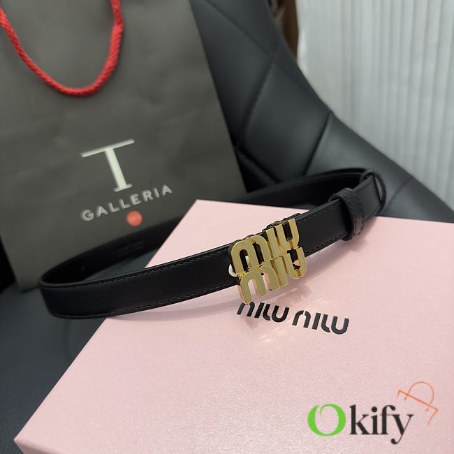 	 Okify Miu Miu Black Belt 2cm - 1