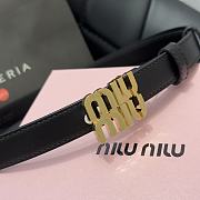 	 Okify Miu Miu Black Belt 2cm - 2