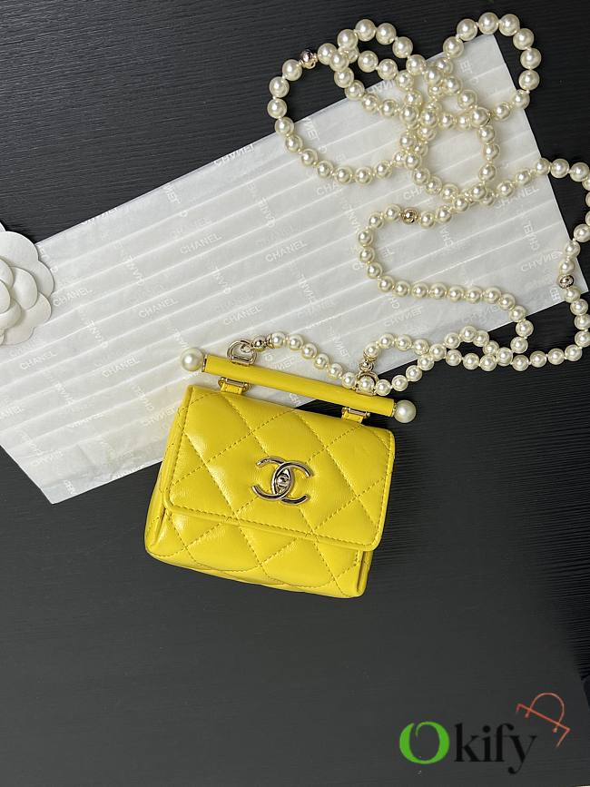 	 Okify Chanel Mini 24S Yellow 12*11.5*7.5cm - 99370 - 1