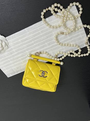 	 Okify Chanel Mini 24S Yellow 12*11.5*7.5cm - 99370