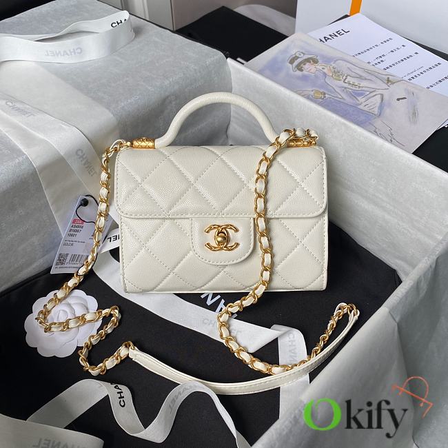 	 Okify Chanel 24A - AS4956 White Size 13×18×8cm - 1