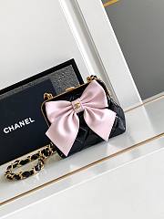 Okify Chanel Clutch With Strap Black & Pink 12 × 13 × 4 cm - 1