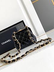 Okify Chanel Clutch With Strap Black & Pink 12 × 13 × 4 cm - 2