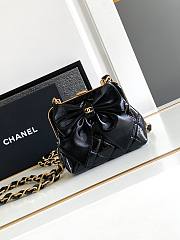 	 Okify Chanel Clutch With Strap Black 12 × 13 × 4 cm - 1