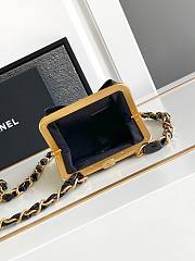 	 Okify Chanel Clutch With Strap Black 12 × 13 × 4 cm - 5