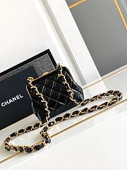 	 Okify Chanel Clutch With Strap Black 12 × 13 × 4 cm - 4