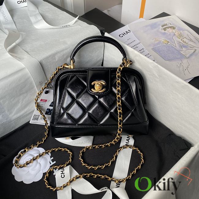 	 Okify Chanel Mini Bag With Handle Black 16×23.5×8cm - 1