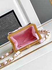 	 Okify Chanel Clutch With Strap Pink 12 × 13 × 4 cm - 3