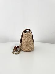 Okify Ysl Mini Manon In Raffia And Aged Vegetable-Tanned Leather  - 5