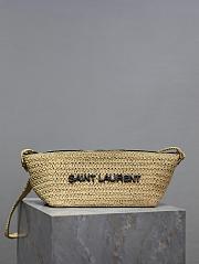 	 Okify YSL Crossbody Bag Le Rafia Logo Beige 23/26×14×14.5cm - 1