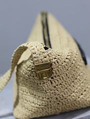 	 Okify YSL Crossbody Bag Le Rafia Logo Beige 23/26×14×14.5cm - 5