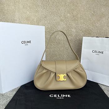 	 Okify Celine Poly Bag Medium Beige Size 33X 19X9