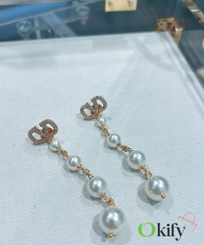 Okify Valentino Earrings Pearl - 1