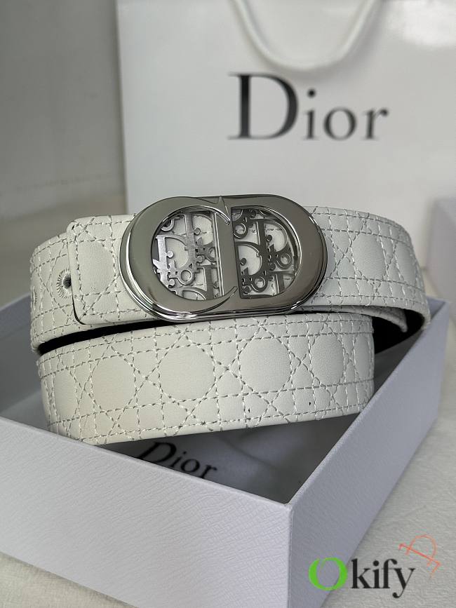 	 Okify Dior Belt White 3.5cm - 1