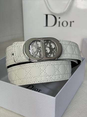 	 Okify Dior Belt White 3.5cm