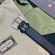 	 Okify Gucci Belt Black Silver Chain 3cm - 5