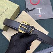 	 Okify Gucci Belt Black Gold Chain 3cm - 1