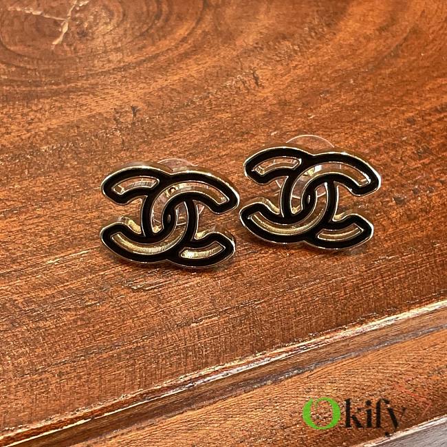 Okify Chanel Earrrings Black - 1