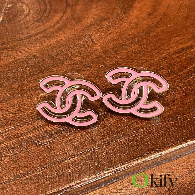 	 Okify Chanel Earrrings Pink - 1