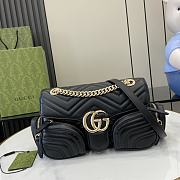 Okify GG Marmont Black SMall Multi-Pocket Bag 25.5x15x7cm - 1