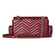 	 Okify GG Marmont Red SMall Multi-Pocket Bag 25.5x15x7cm - 3