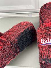 Okify Balenciaga Furry Slide Sandal Red 35-40 - 4