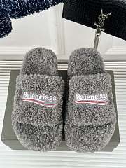 	 Okify Balenciaga Furry Slide Grey 35-40 - 1