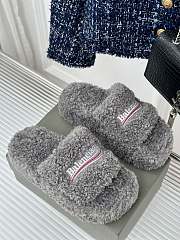 	 Okify Balenciaga Furry Slide Grey 35-40 - 3