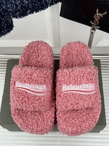 	 Okify Balenciaga Furry Slide Light Pink 35-40