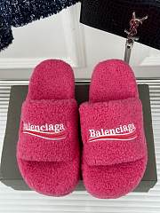 	 Okify Balenciaga Furry Slide Pink 35-40 - 1