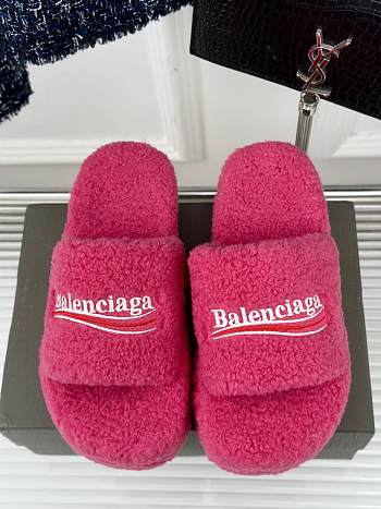 	 Okify Balenciaga Furry Slide Pink 35-40