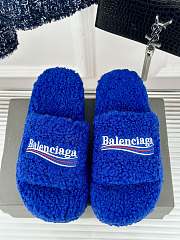 	 Okify Balenciaga Furry Slide Blue 35-40 - 1