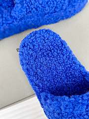 	 Okify Balenciaga Furry Slide Blue 35-40 - 6