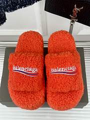 	 Okify Balenciaga Furry Slide Orange 35-40 - 1