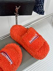 	 Okify Balenciaga Furry Slide Orange 35-40 - 3