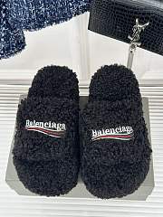 	 Okify Balenciaga Furry Slide Black 35-40 - 1