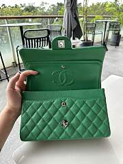 	 Okify Chanel CF Green Caviar Silver Hardware 25cm - 4