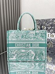 	 Okify Medium Dioriviera Dior Book Tote Aquamarina Toile G36×27×16cm - 1